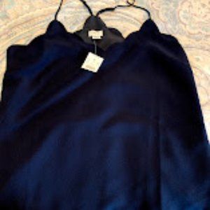 J.Crew scalloped cami/tank Navy NWT size 8